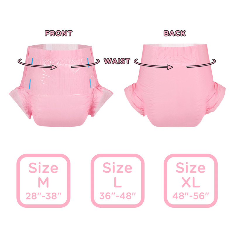 ABDry Ultra Absorbent Diapers 10 Pieces Pack Pink(M)/(L)/(XL)