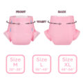 ABDry Ultra Absorbent Diapers 2 Pieces Sample Pack Pink(M)/(L)/(XL)