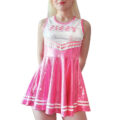 Cheer SissyUniversity Sparkle Metallic Bodycon Mini Dress Pink