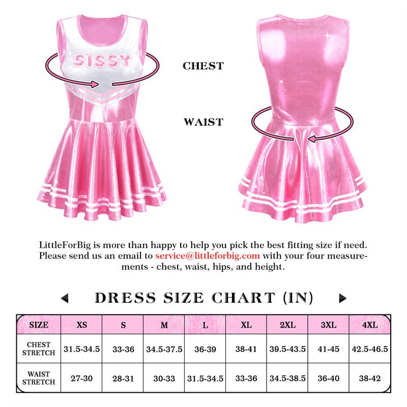 Cheer SissyUniversity Sparkle Metallic Bodycon Mini Dress Pink