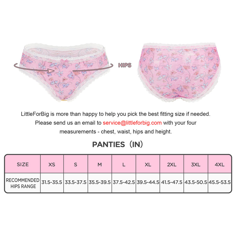 Cottagecore Pattern Tucking Gaff Panties Pink