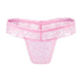 Lace Band Tucking Gaff Thong Panties Pink
