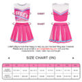 Cheer SissyUniversiry Croptop Mini Skirt Bralette Set Hot Pink