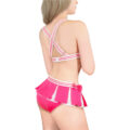 Cheer SissyUniversiry Bralette Skort Set Hot Pink
