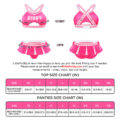 Cheer SissyUniversiry Bralette Skort Set Hot Pink