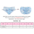 Cottagecore Pattern Tucking Gaff Panties Blue