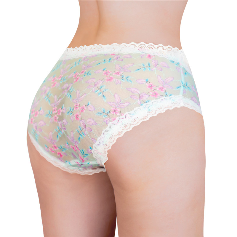 Cottagecore Pattern Tucking Gaff Panties Green