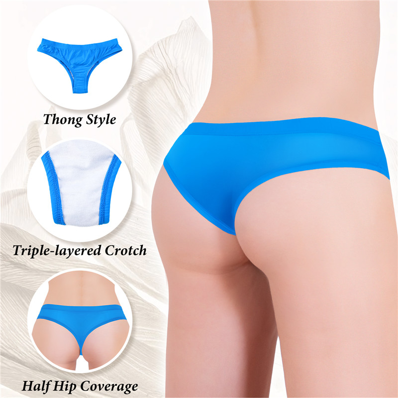 Tucking Gaff Brazilian Cheeky Panties Blue