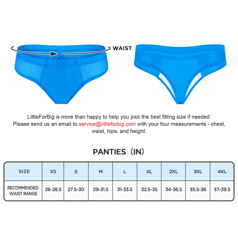 Tucking Gaff Brazilian Cheeky Panties Blue