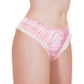 Chastity SissyUniversiry Satin Lace Panties Pink