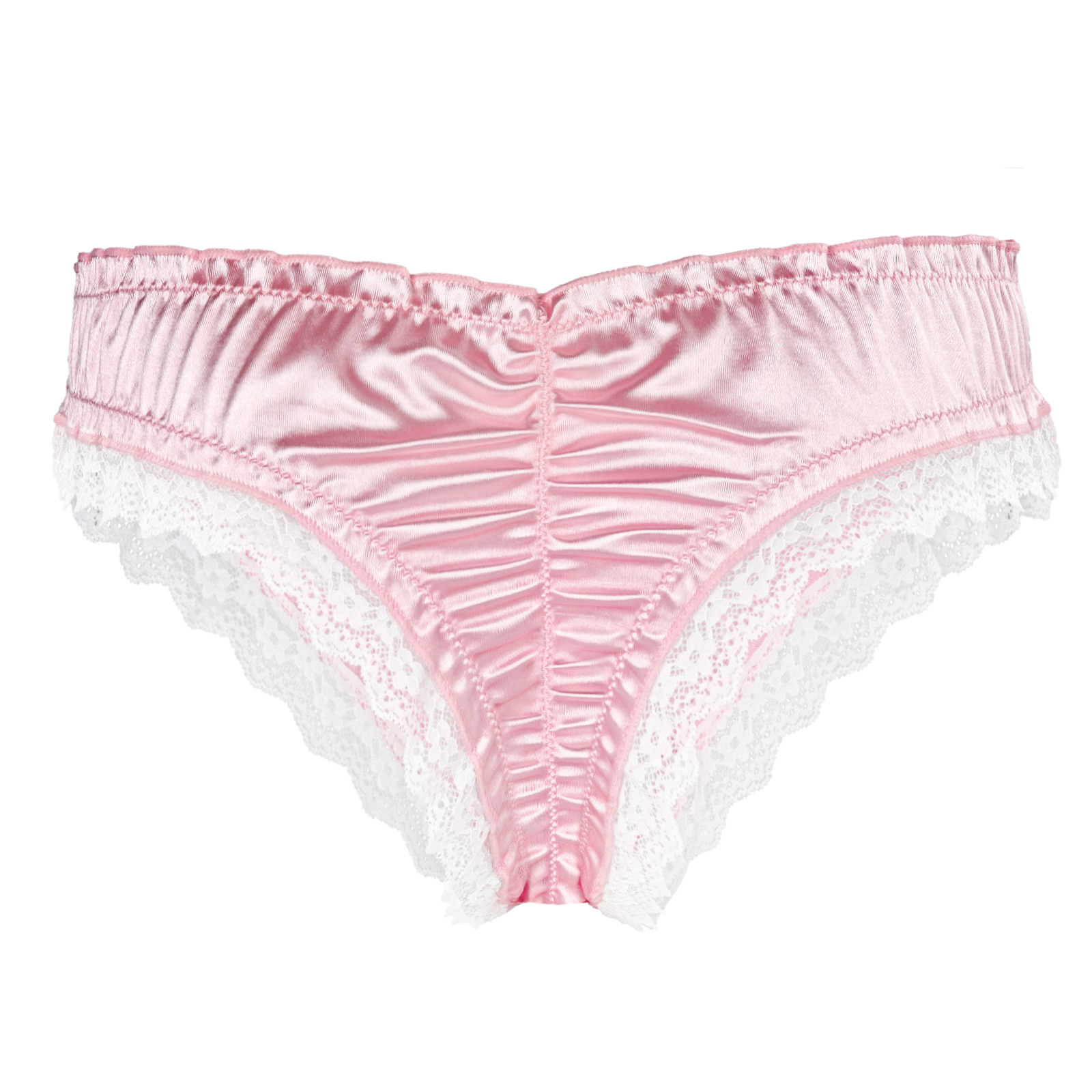Chastity SissyUniversiry Satin Lace Panties Pink