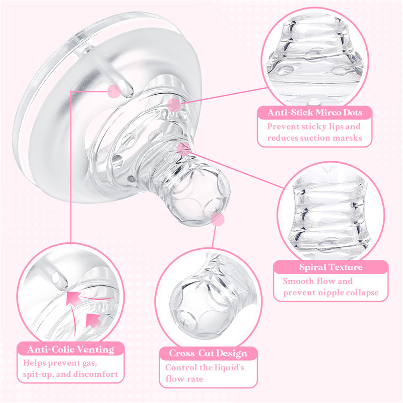 Soft Touch Bottle Nipples for Adults Assorted 3-Pack