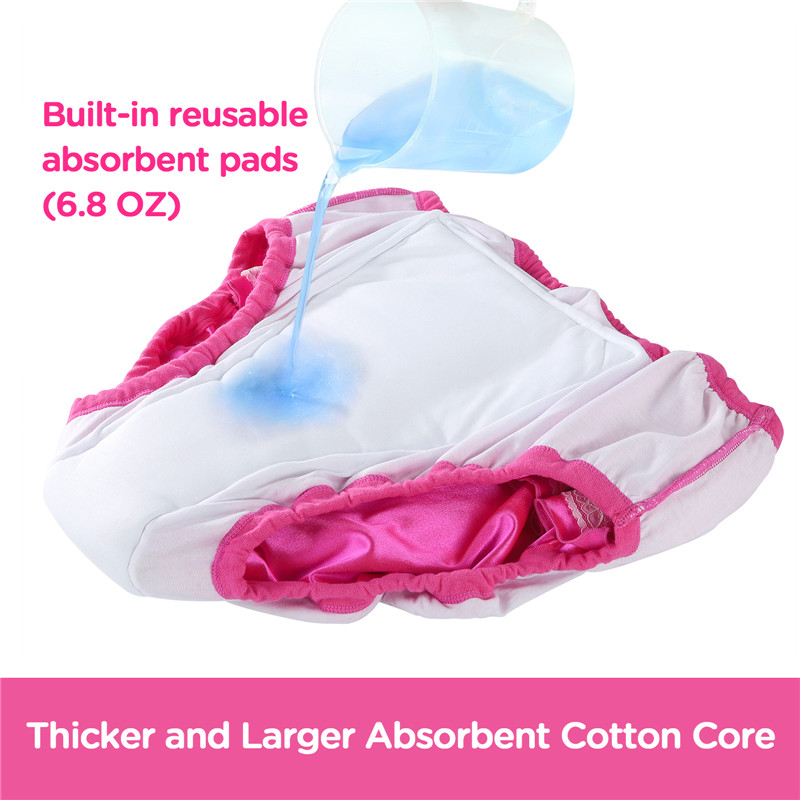 Pretty in Hot Pink Satin Adult Training Pants