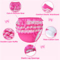 Pretty in Hot Pink Satin Adult Training Pants
