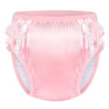 Pretty in Pink Satin Adult Training Pants