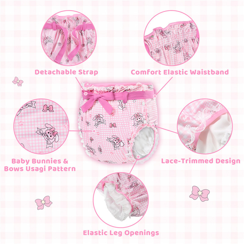 Bunnies & Bows Usagi Silky Ribbon Omutsu Japanese Diaper Cover