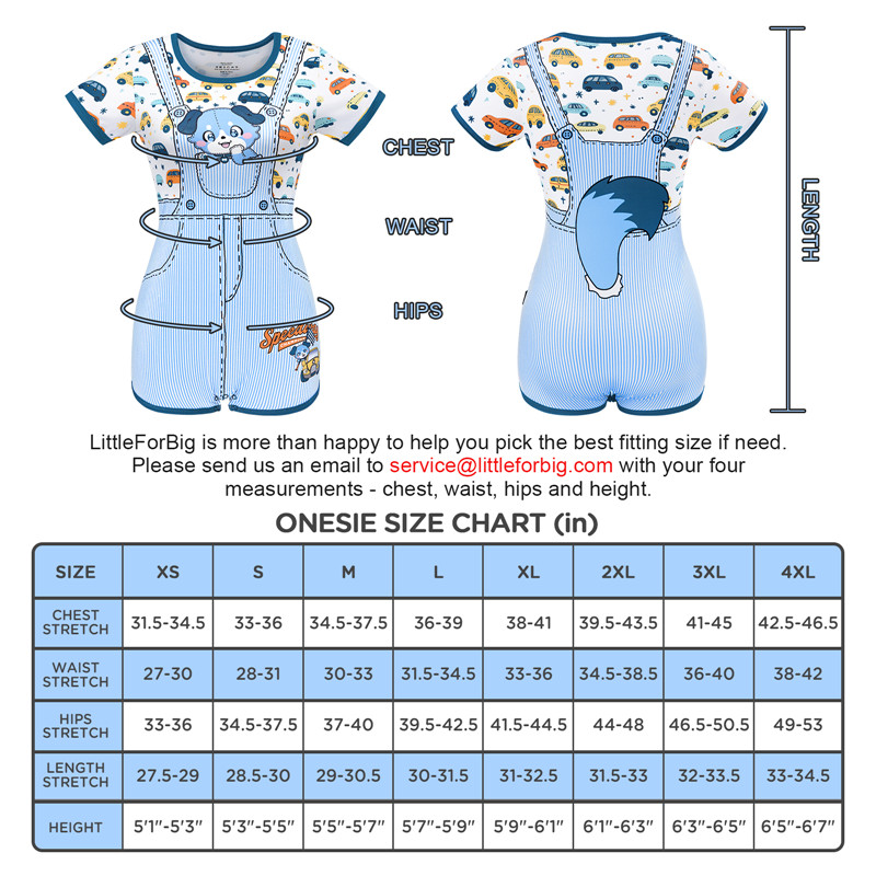 Little Blue Furrytail Racecar Romper Bodysuit