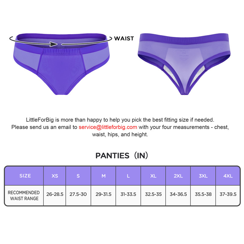 Tucking Gaff Brazilian Cheeky Panties Purple