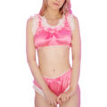 Satin SissyUniversiry Baby Bralette Set Hot Pink