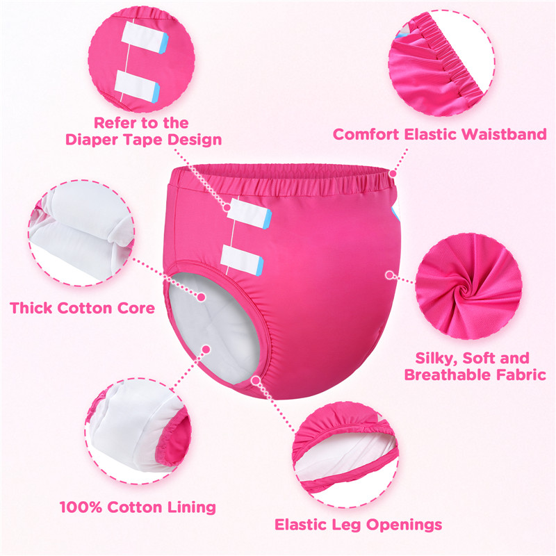 Primary Comfort Cloth Adult Training Pants Hot Pink