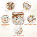 Forest Animals Cotton Ribbon Omutsu Japanese Diaper Cover