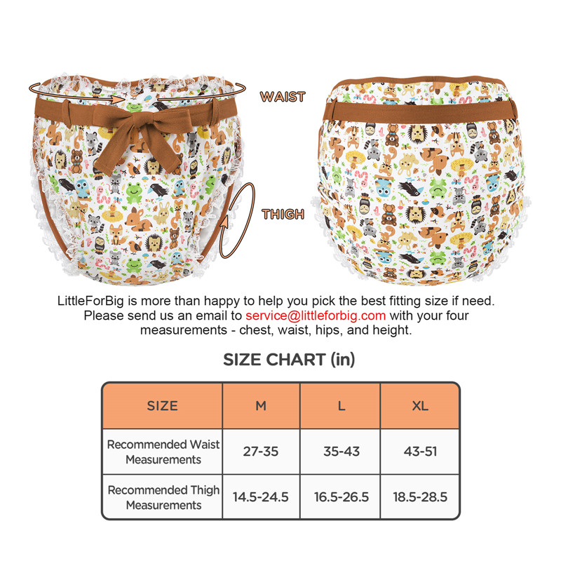 Forest Animals Cotton Ribbon Omutsu Japanese Diaper Cover