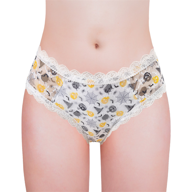 Skelly Halloween Pattern Cheeky Bow Tucking Gaff Panties