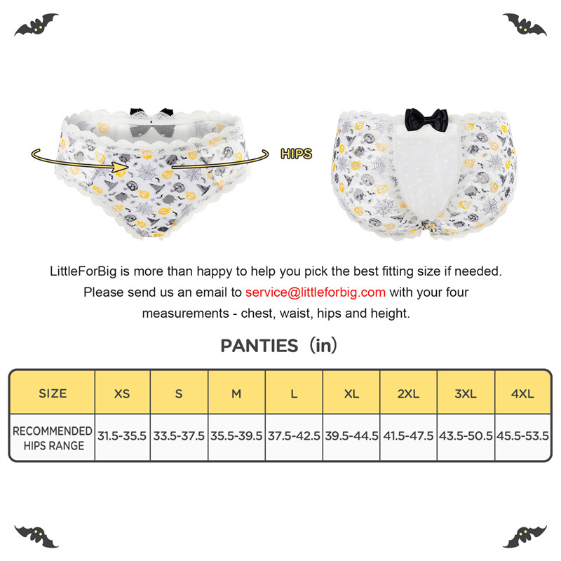 Skelly Halloween Pattern Cheeky Bow Tucking Gaff Panties