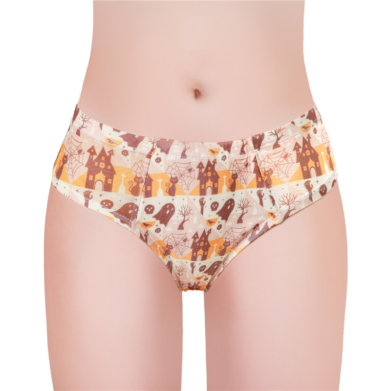 Halloween Ghost Pattern Tucking Gaff Brazilian Cheeky Panties