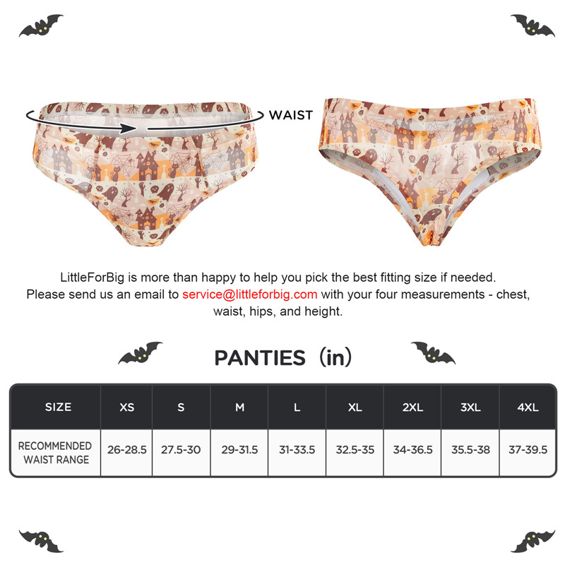 Halloween Ghost Pattern Tucking Gaff Brazilian Cheeky Panties