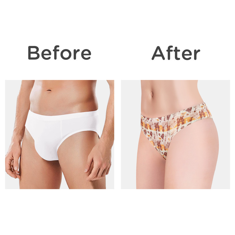 Halloween Ghost Pattern Tucking Gaff Brazilian Cheeky Panties