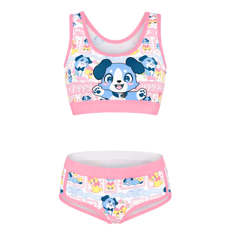 Puppy Love Little Blue Bralette Set