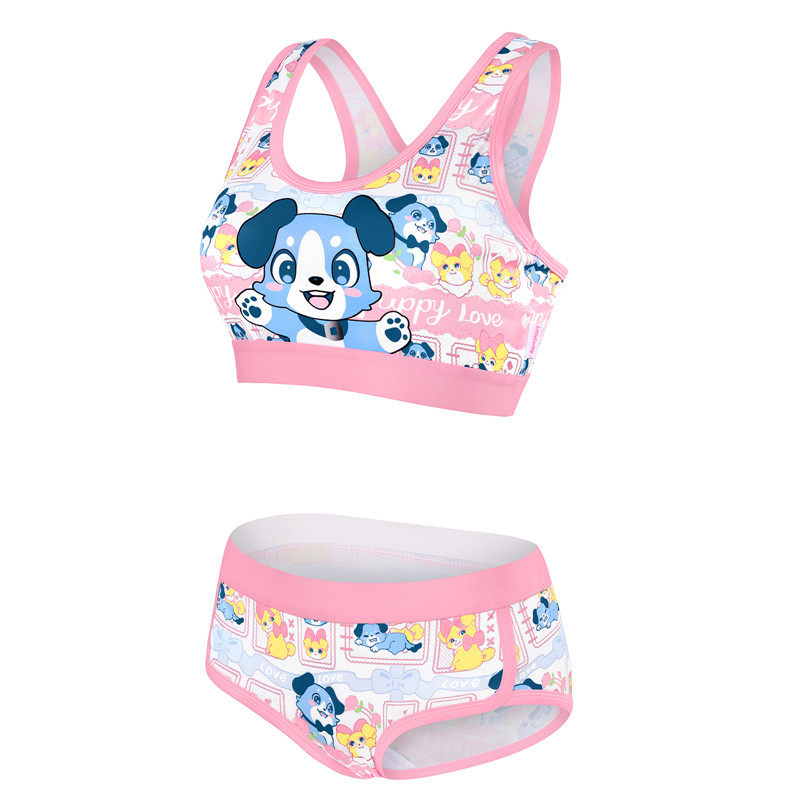 Puppy Love Little Blue Bralette Set