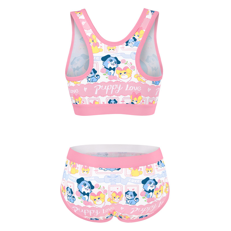 Puppy Love Little Blue Bralette Set