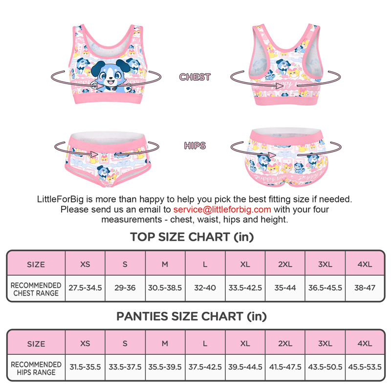 Puppy Love Little Blue Bralette Set