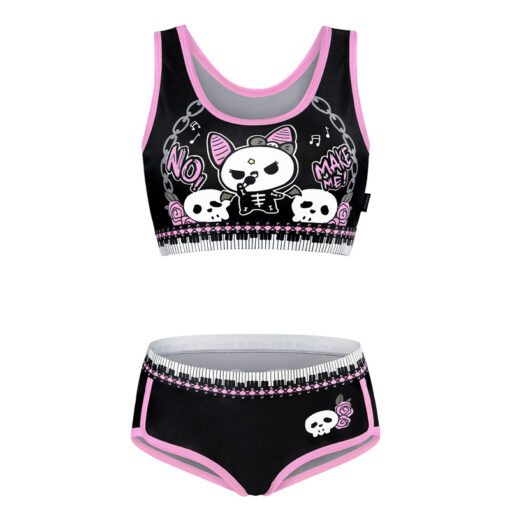 LittleForBig Bella Goth Bralette Set voor dames, zijdeachtige camisole