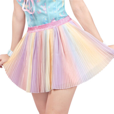 Pleated mini skirt