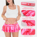 Satin SissyUniversity Side Strap Micro Skirt