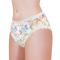 Purple Butterflies Pattern Cheeky Bow Tucking Gaff Panties