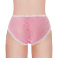 Pink Hearts Pattern Tucking Gaff Panties