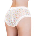Hearts and Dots Pattern Tucking Gaff Panties