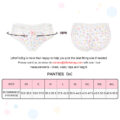 Hearts and Dots Pattern Tucking Gaff Panties