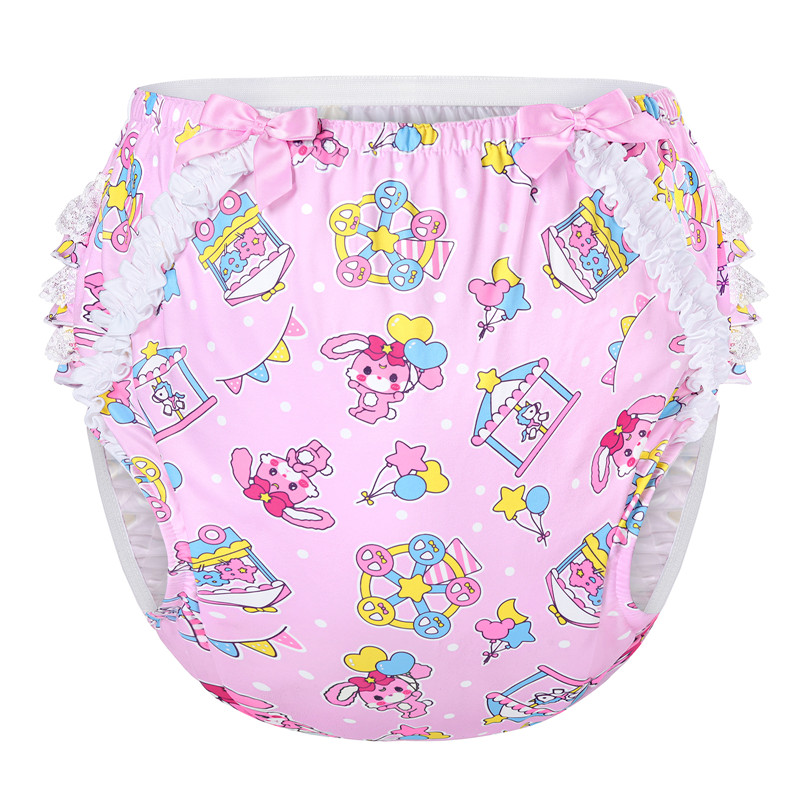 Usagi Pastel Circus Pattern Ruffle Adult Diaper Cover
