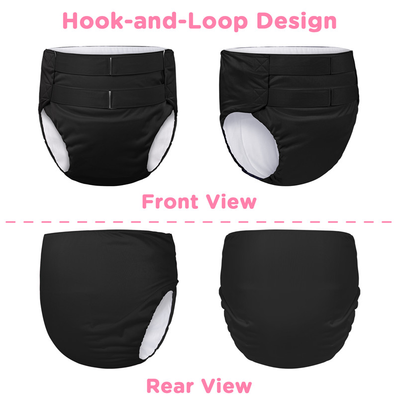 Hook-and-Loop Adult Training Pants Black