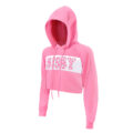 Pastel SissyUniversity Cropped Hoodie Sweatshirt Pink