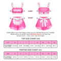 SissyUniversity Maid See-through Bralette Skirted Panties Set Hot Pink