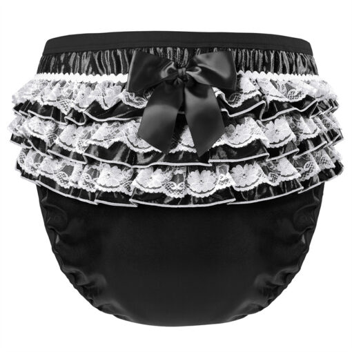 Pretty in Black Shiny Glitter Adult Training Pants