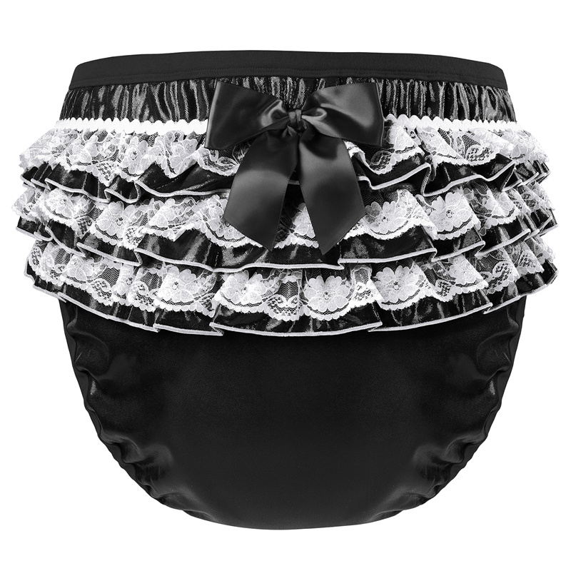 Pretty in Black Shiny Glitter Adult Training Pants