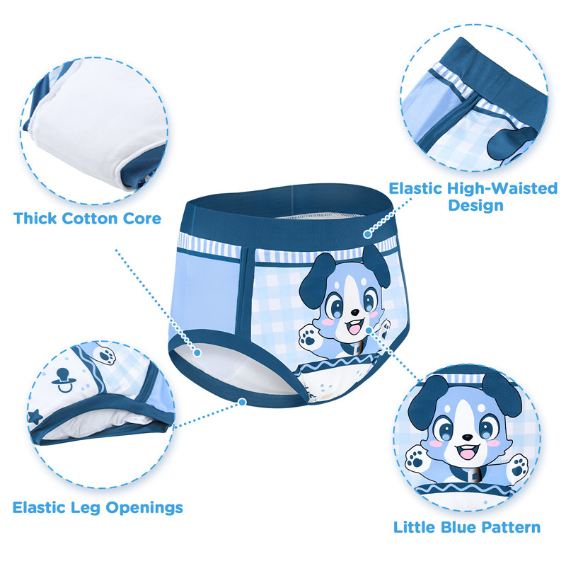 Little Blue High-Waisted Briefs Training Pants