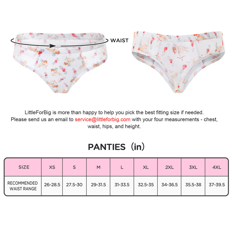 Cupid Print Mesh Tucking Gaff Brazilian Cheeky Panties